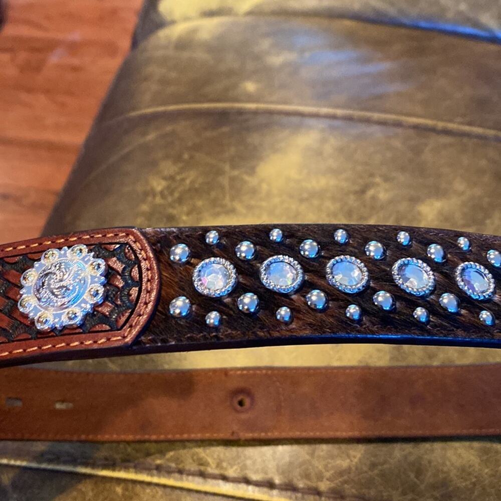 3D leather and bling belt - Picture 4 of 11